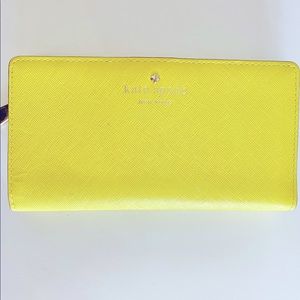 Kate Spade Neon Yellow Wallet